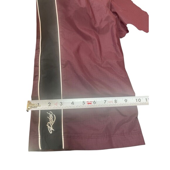 VTG Y2K Reebok Tracksuit Set Women’s L Maroon Black White Full Zip Top Pull On - Picture 15 of 16